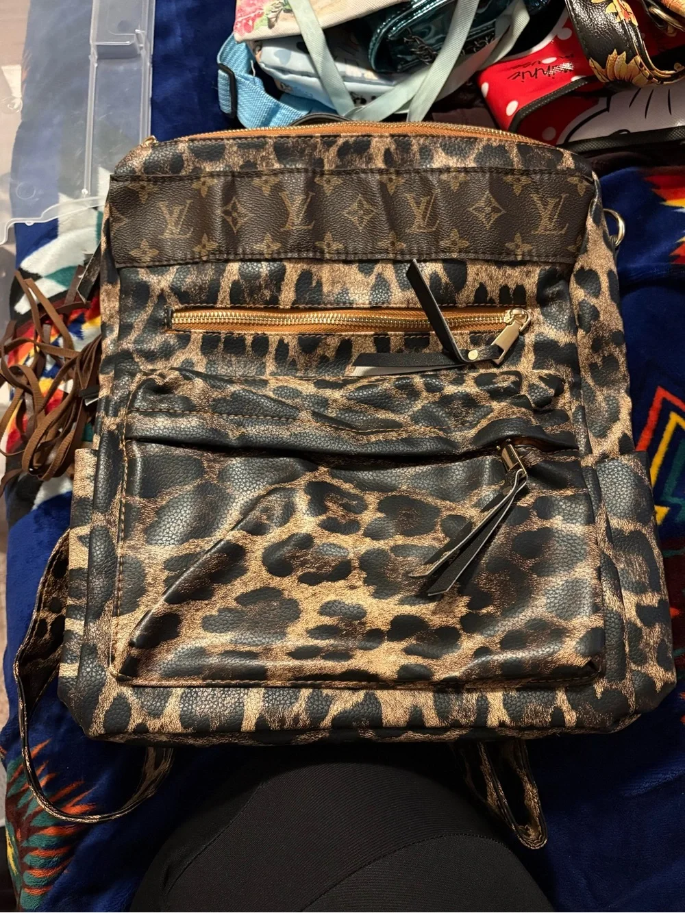 New! Leopard Print Women's Backpack - Brown Animal Print